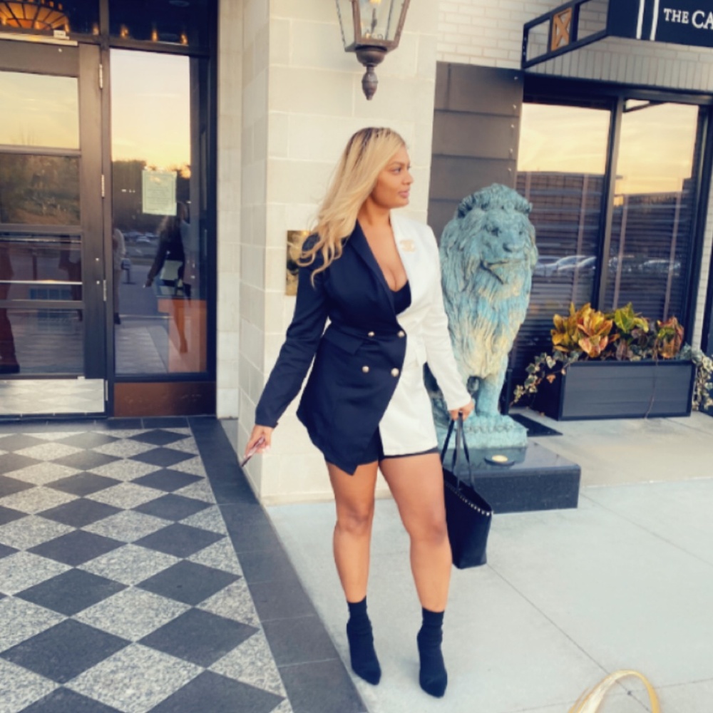 Blazer two tone dress